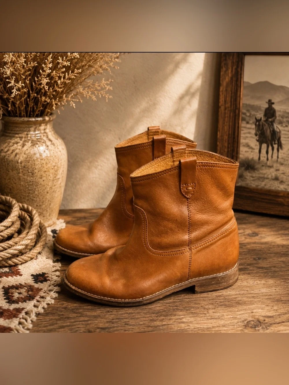 Madewell tan Leather Ankle Booties size 8